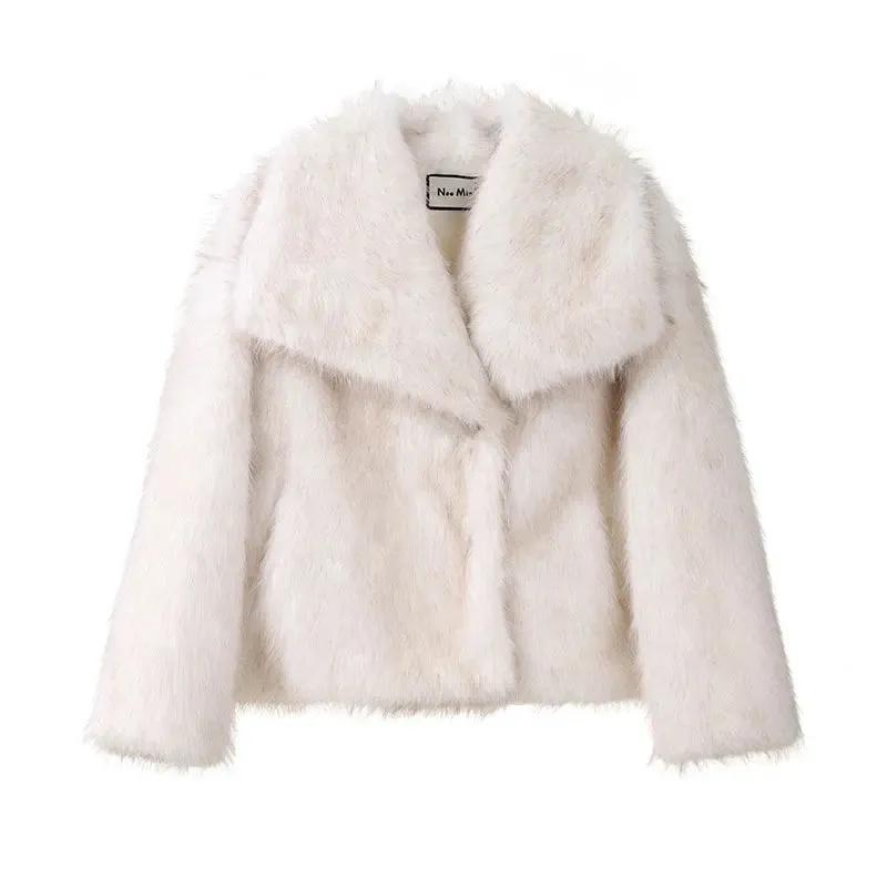 A&A Gradient Luxe Fur Coat Luxury Big Fur