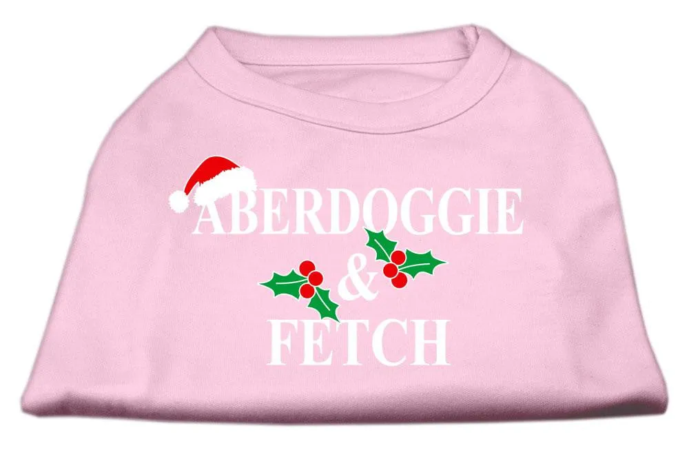 Aberdoggie Christmas Screen Print Shirt Light Pink XL (16)