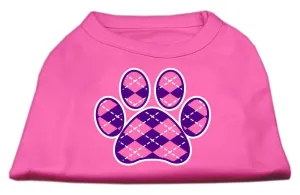 Argyle Paw Purple Screen Print Shirt Bright Pink XXXL (20)