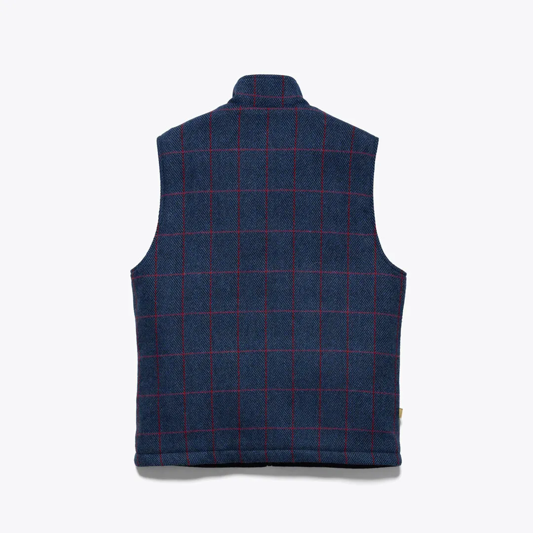 Ashton Wool Herringbone Vest | Clan Blue