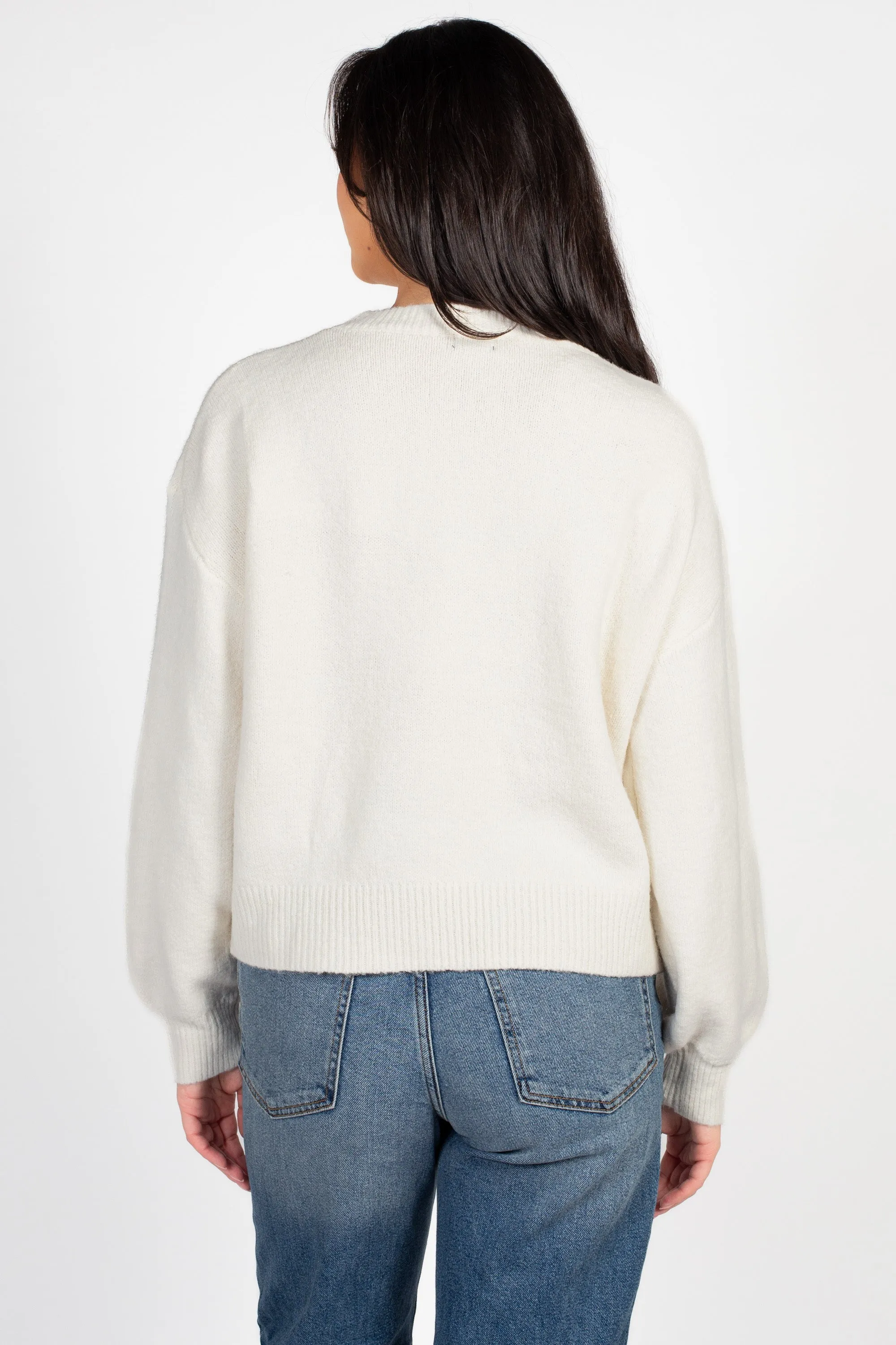 Bella Bow Beaded Sweater