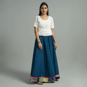 Blue - Jacquard Patchwork 24 Kali Cotton Long Skirt 27