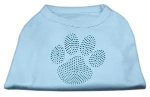 Blue Paw Rhinestud Shirt Baby Blue XS (8)