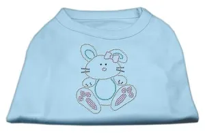 Bunny Rhinestone Dog Shirt Baby Blue Lg (14)