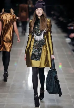 Burberry Prorsum fall '08 metallic trench coat/dress, khaki, 6-8