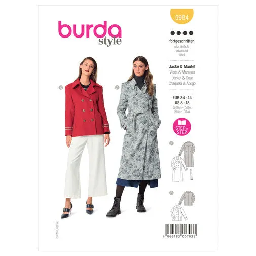 Burda Caban Jacket and Trench Coat 5984