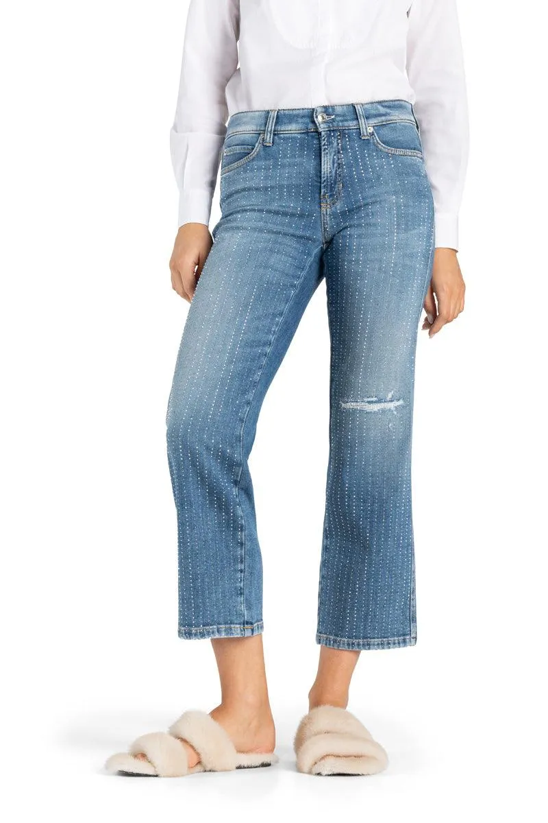 Cambio Paris Crystal Stripe Jeans