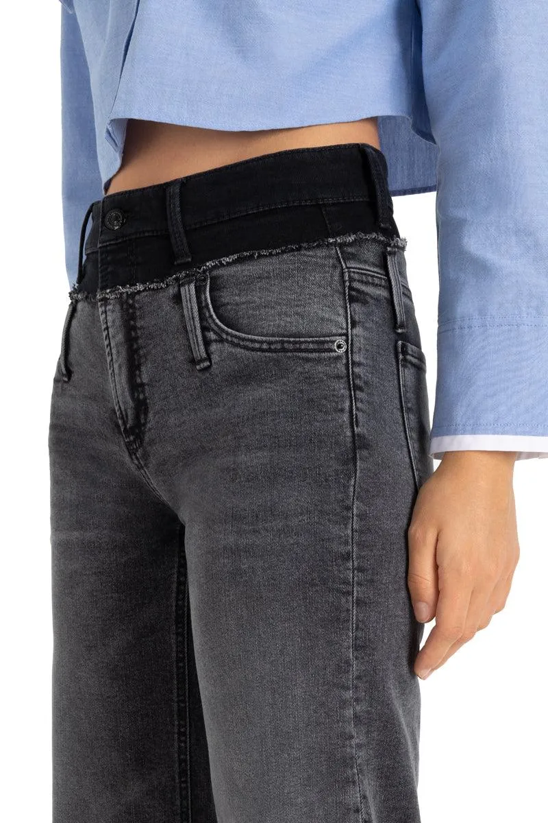 Cambio Shannen Two Tone Waist Jeans