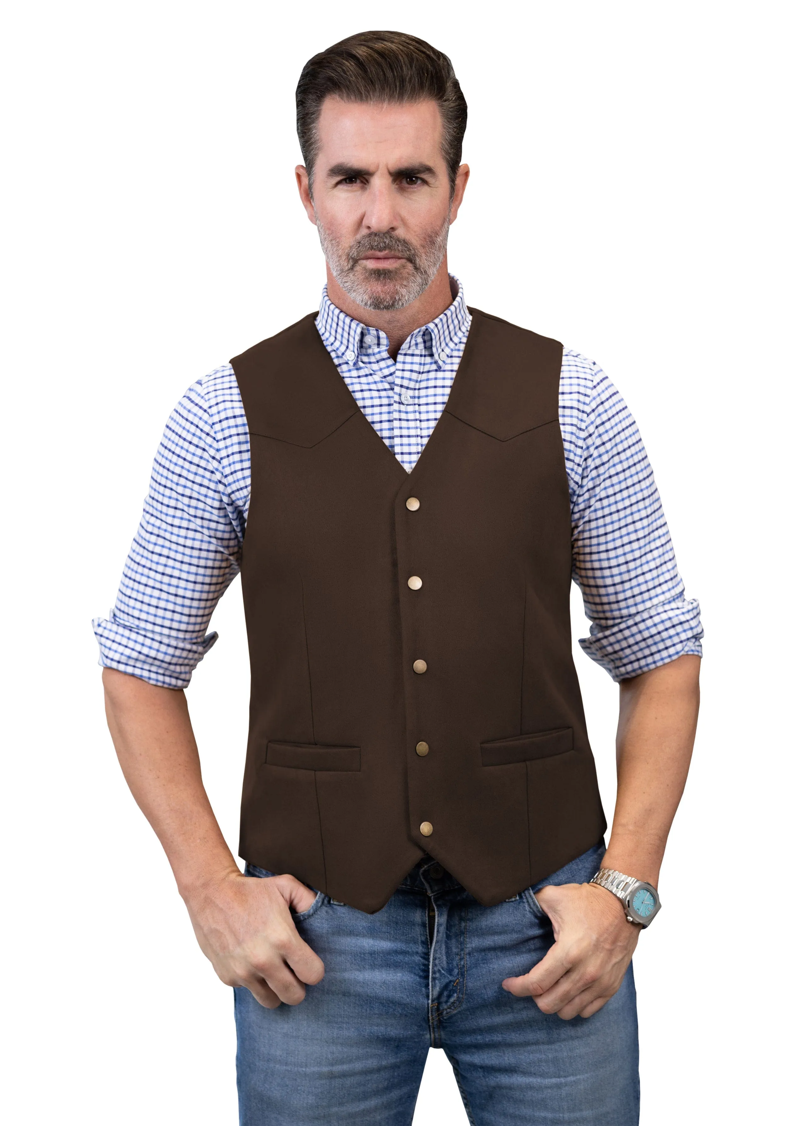 Casual Men's Suede V Lapel Vest