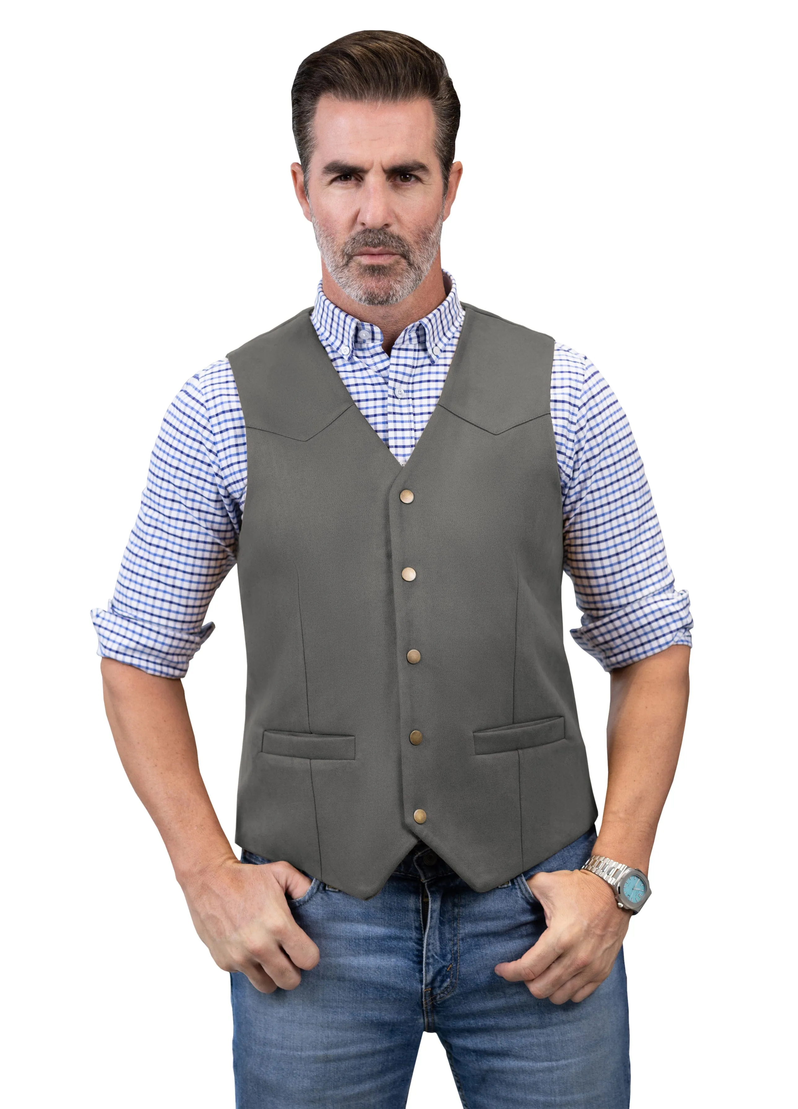 Casual Men's Suede V Lapel Vest