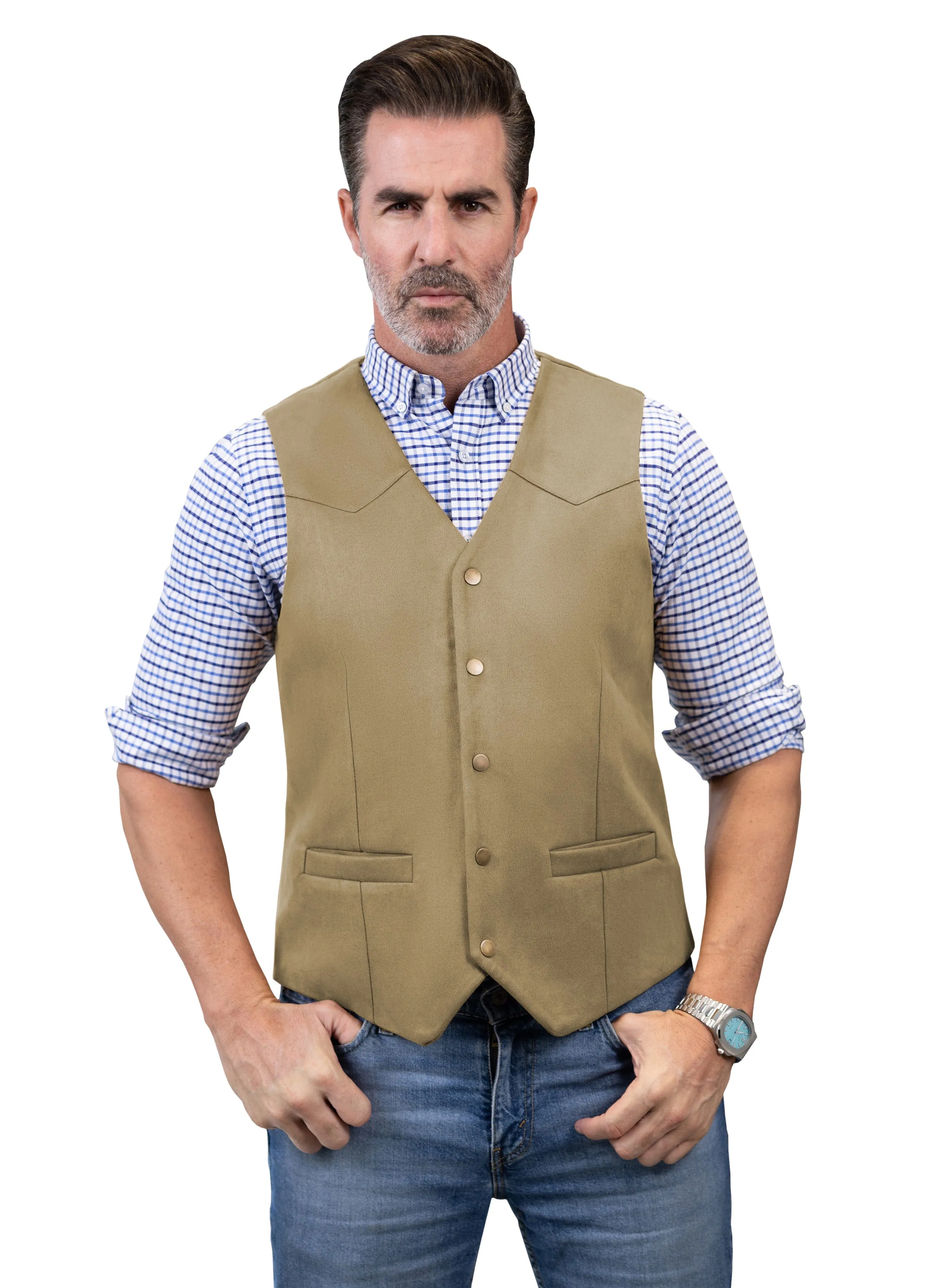 Casual Men's Suede V Lapel Vest