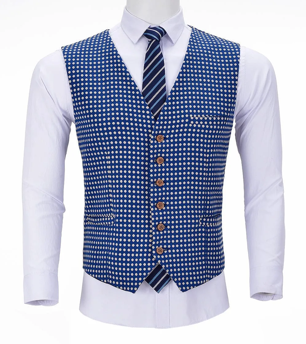 Casual Polka-dot V Neck Waistcoat