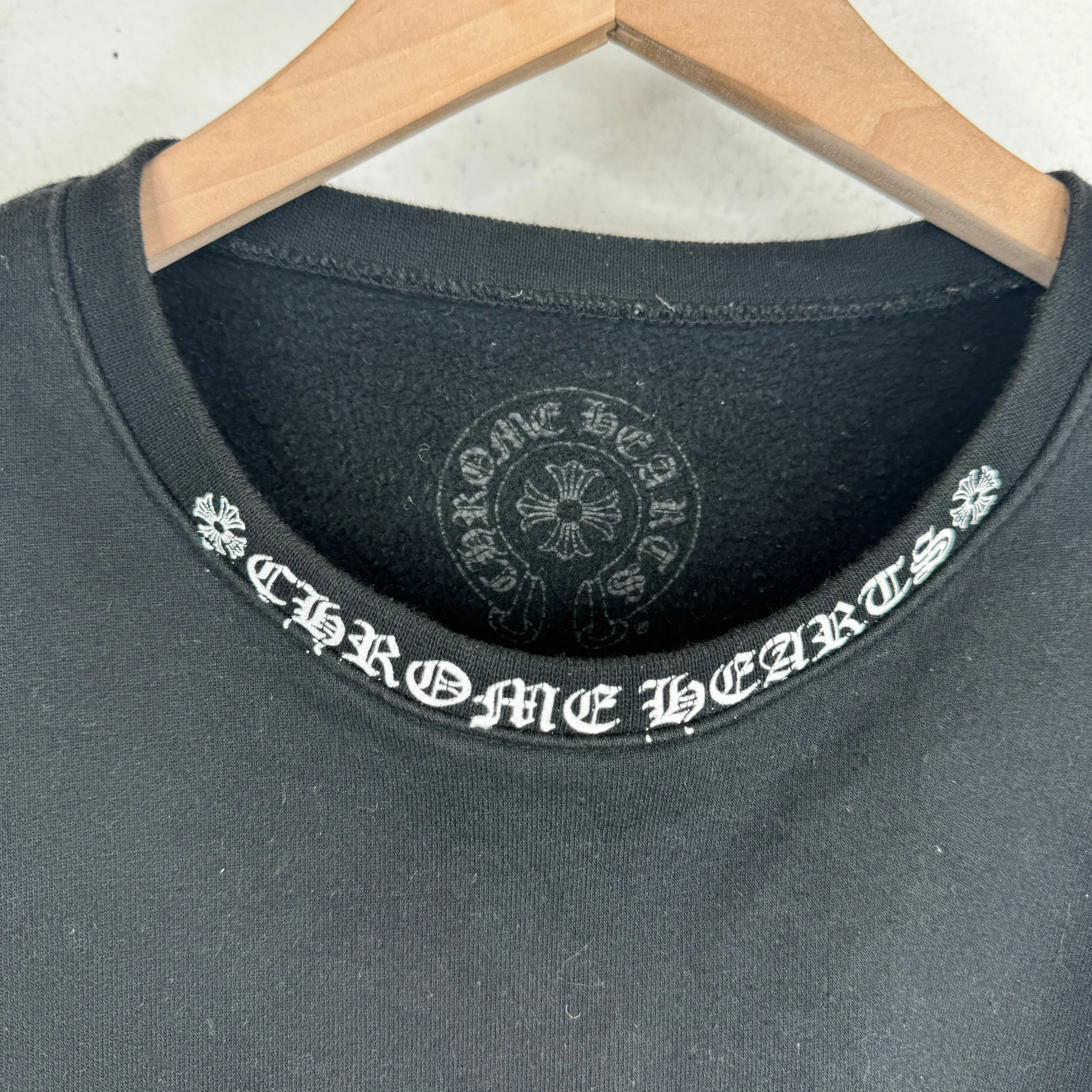 Chrome Hearts Collar Print Crewneck