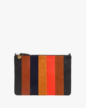 Clare V. Flat Clutch w/Tabs in Multi Patchwork