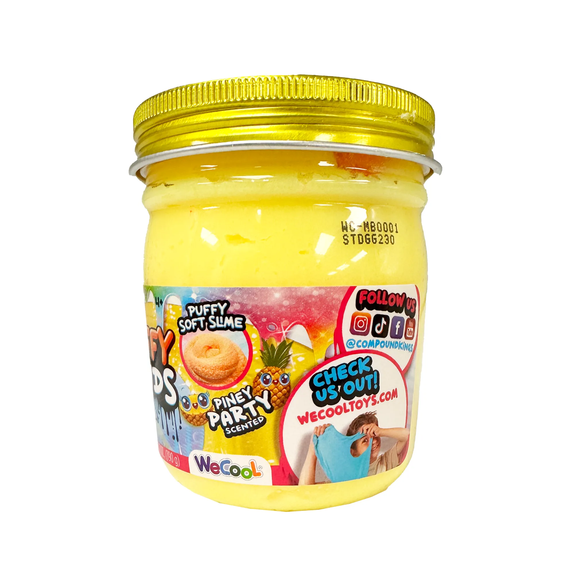 COMPOUND KINGS - Fluffy Cloudz Slime Jar | Pineapple Scent