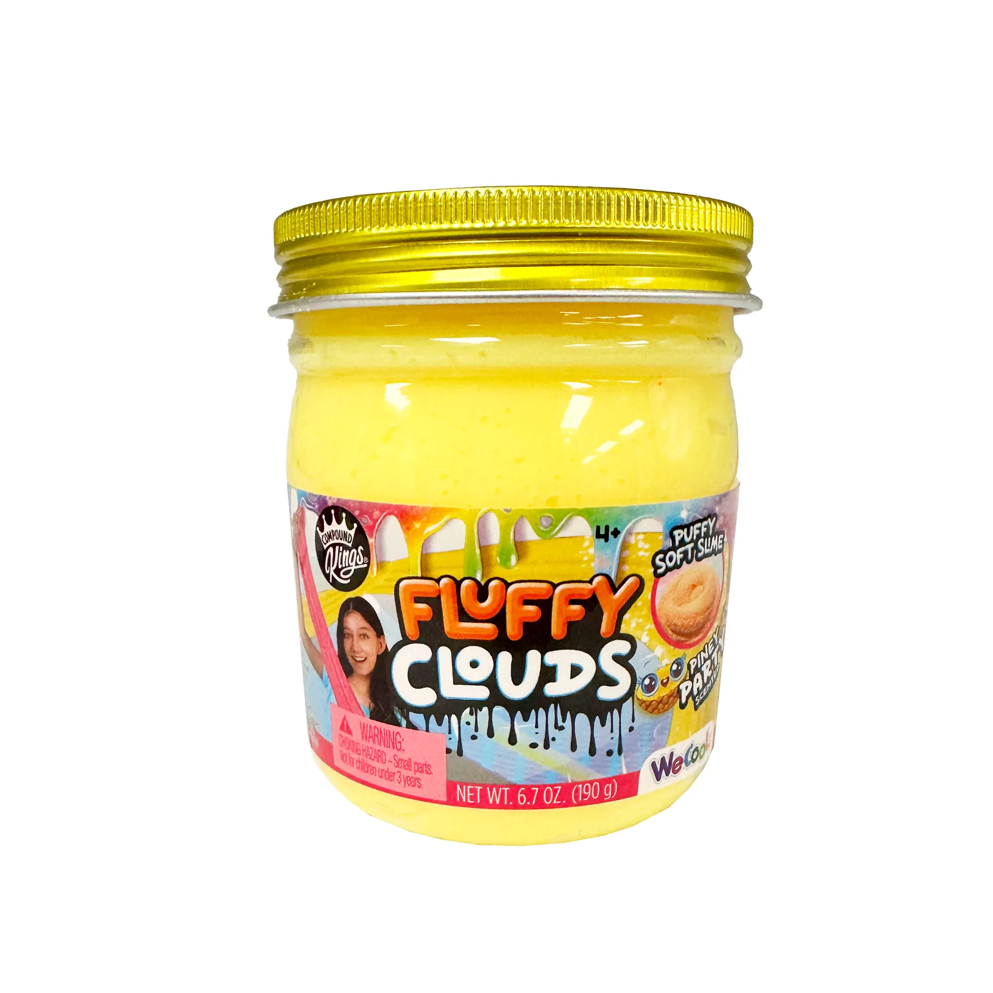 COMPOUND KINGS - Fluffy Cloudz Slime Jar | Pineapple Scent