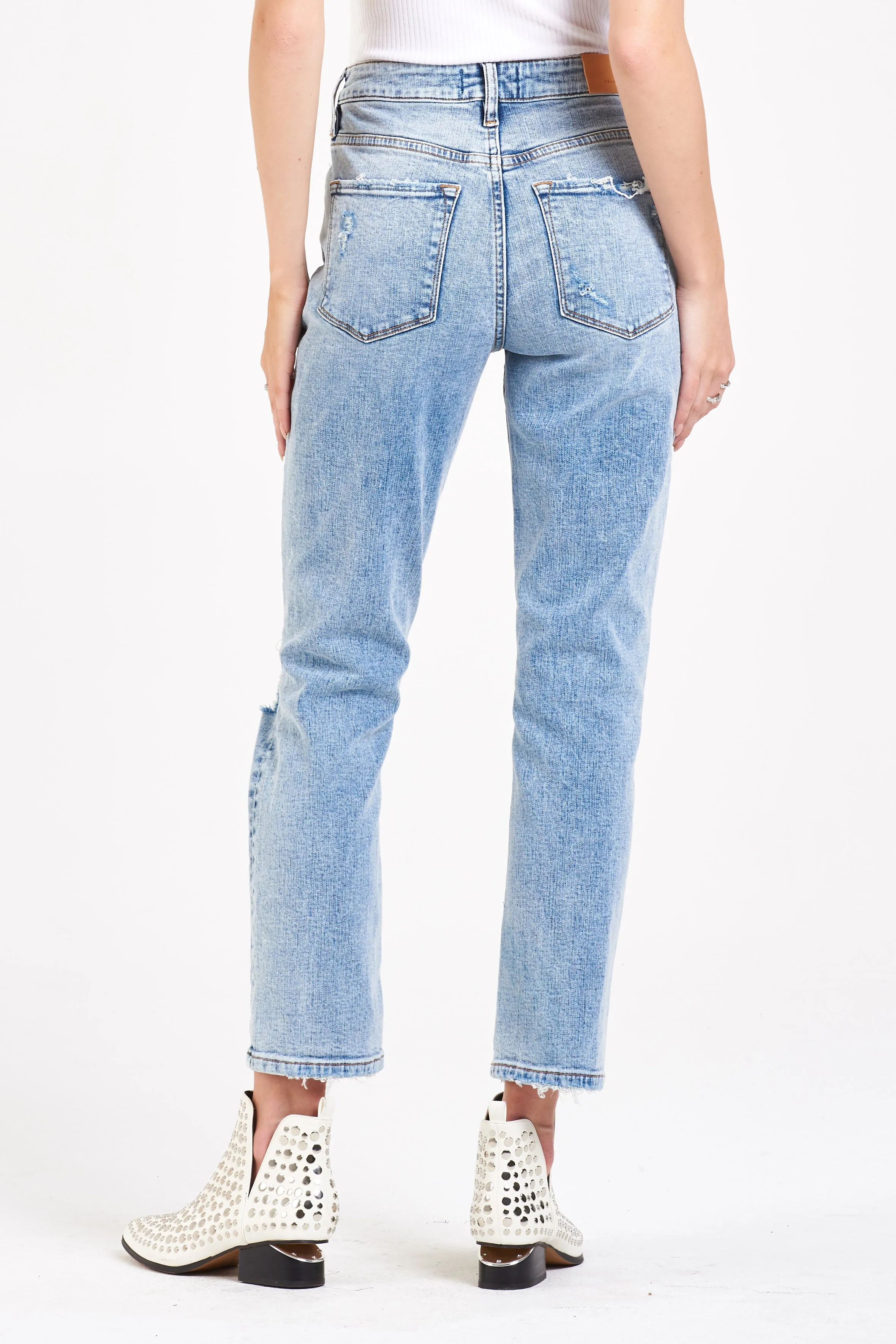 Dear John 'Jodi' Super High Rise Straight Jeans in Horizon