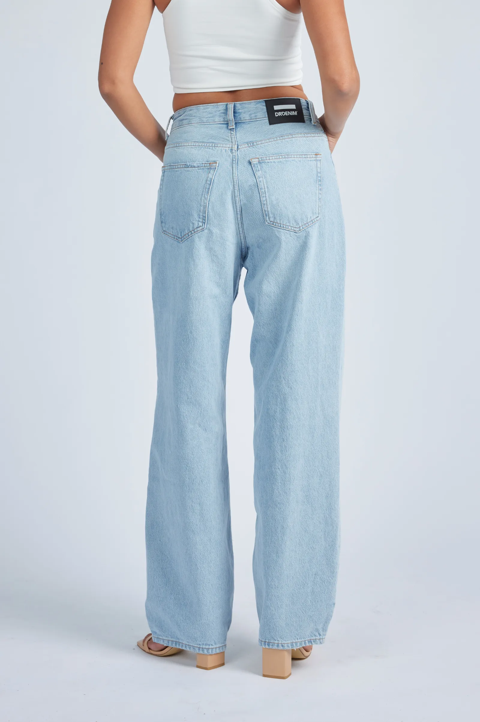 Donna Baggy Jeans - Stream Light Worn