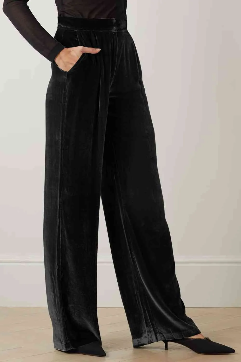 Double Take Loose Fit High Waist Long Pants with Pockets