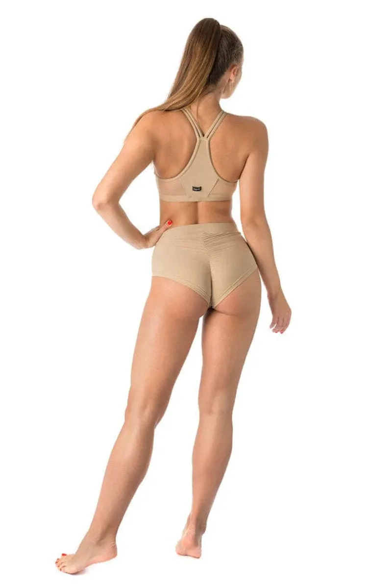 Dragonfly Lola High-Waisted Shorts - Sand