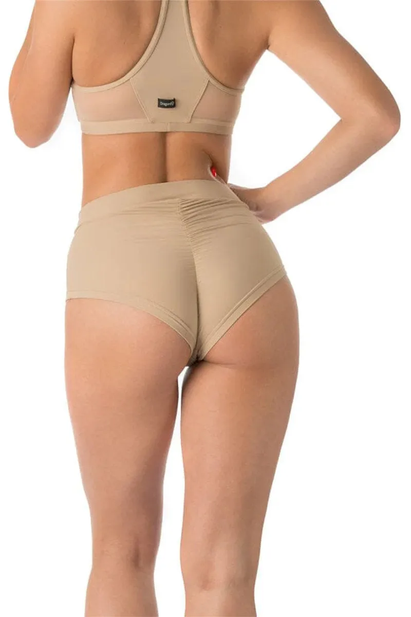 Dragonfly Lola High-Waisted Shorts - Sand