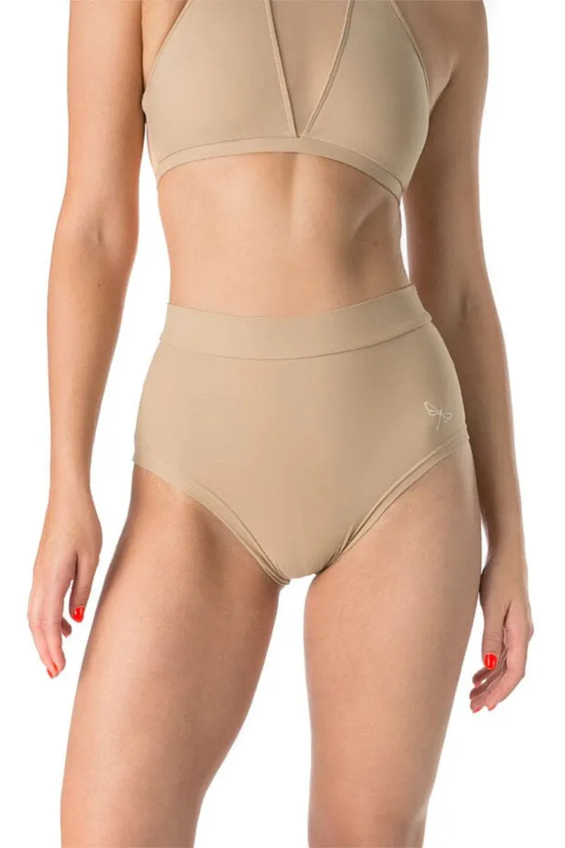 Dragonfly Lola High-Waisted Shorts - Sand