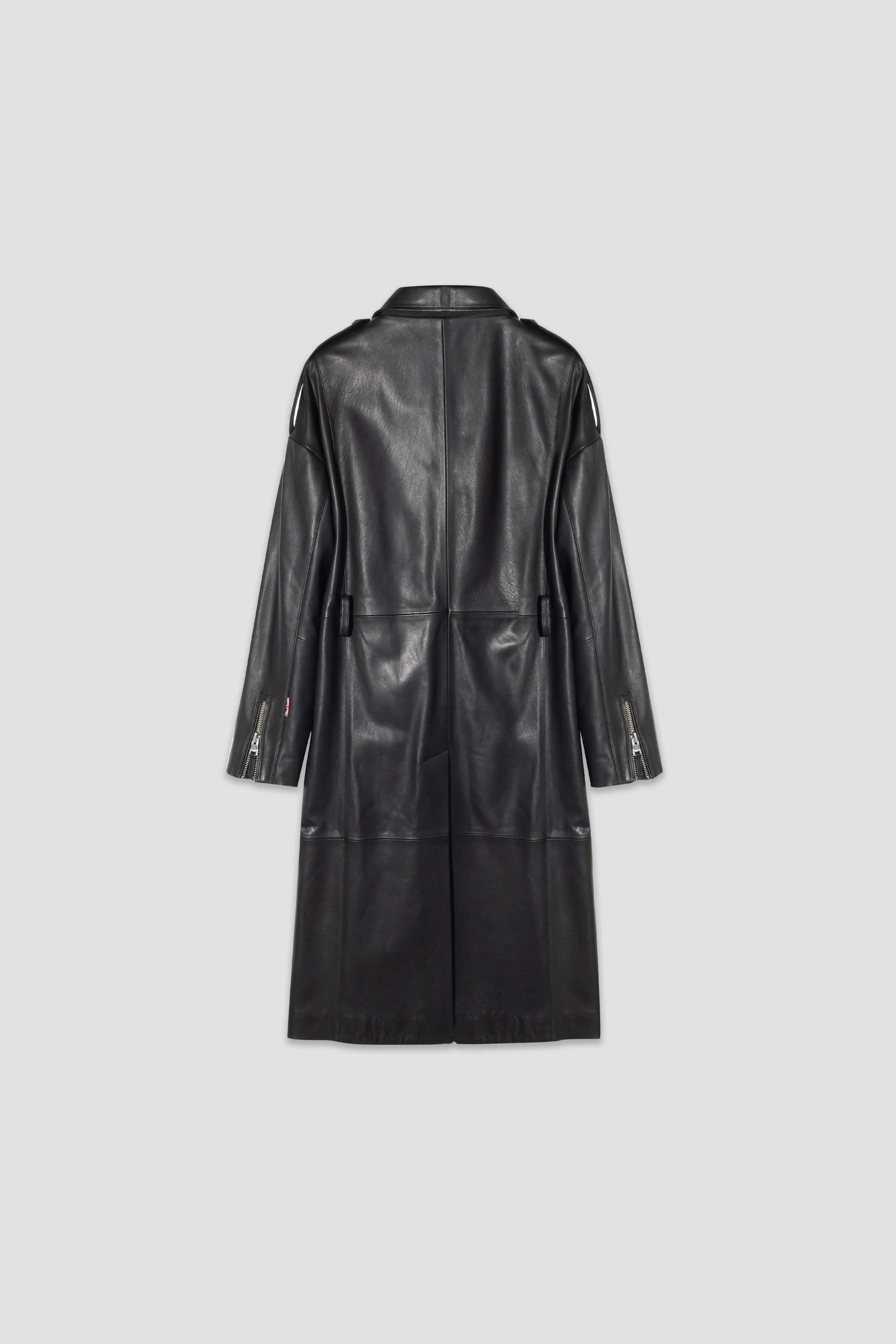 Drop Shoulder Leather Trench (Man)