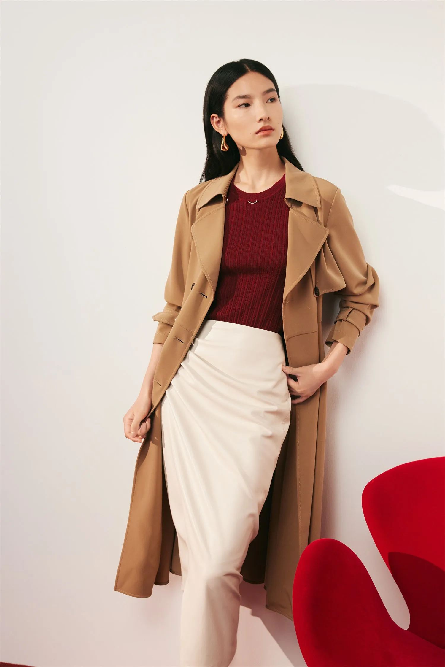 EP YAYING Khaki Trench Coat EGJAA7405AE