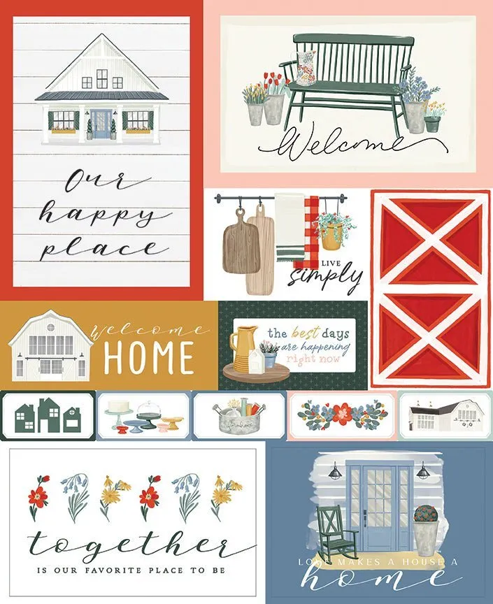 Farmhouse Summer Cotton Panel by Echo Park Paper Co | Riley Blake Designs