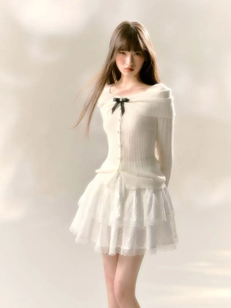 French Girl Lace Bilayer Fluffy Cake Skirt【s0000007372】