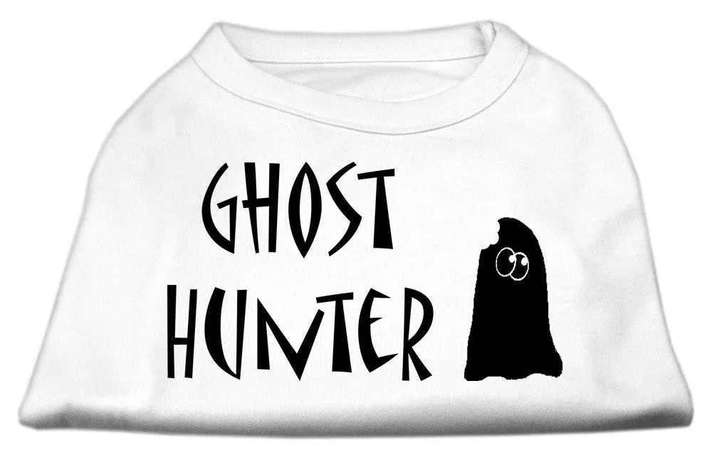 Ghost Hunter Screen Print Shirt White with Black Lettering Sm (10)