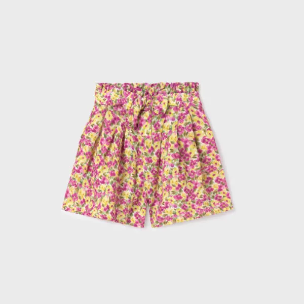 GIRLS PISTACHIO FLORAL PRINT SKORT