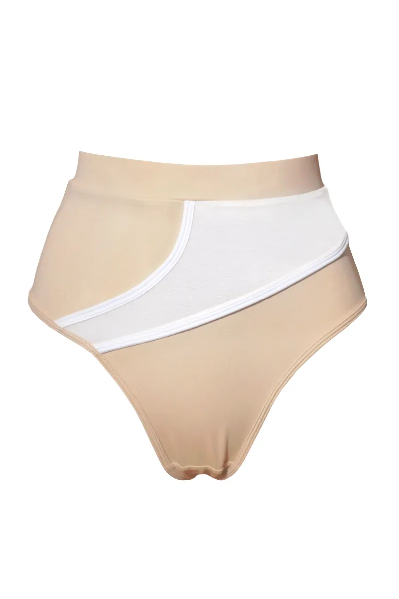 Hamade Activewear High Cut Bottoms - Beige