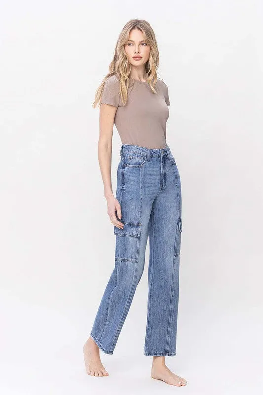 High Rise Dad Cargo Jeans