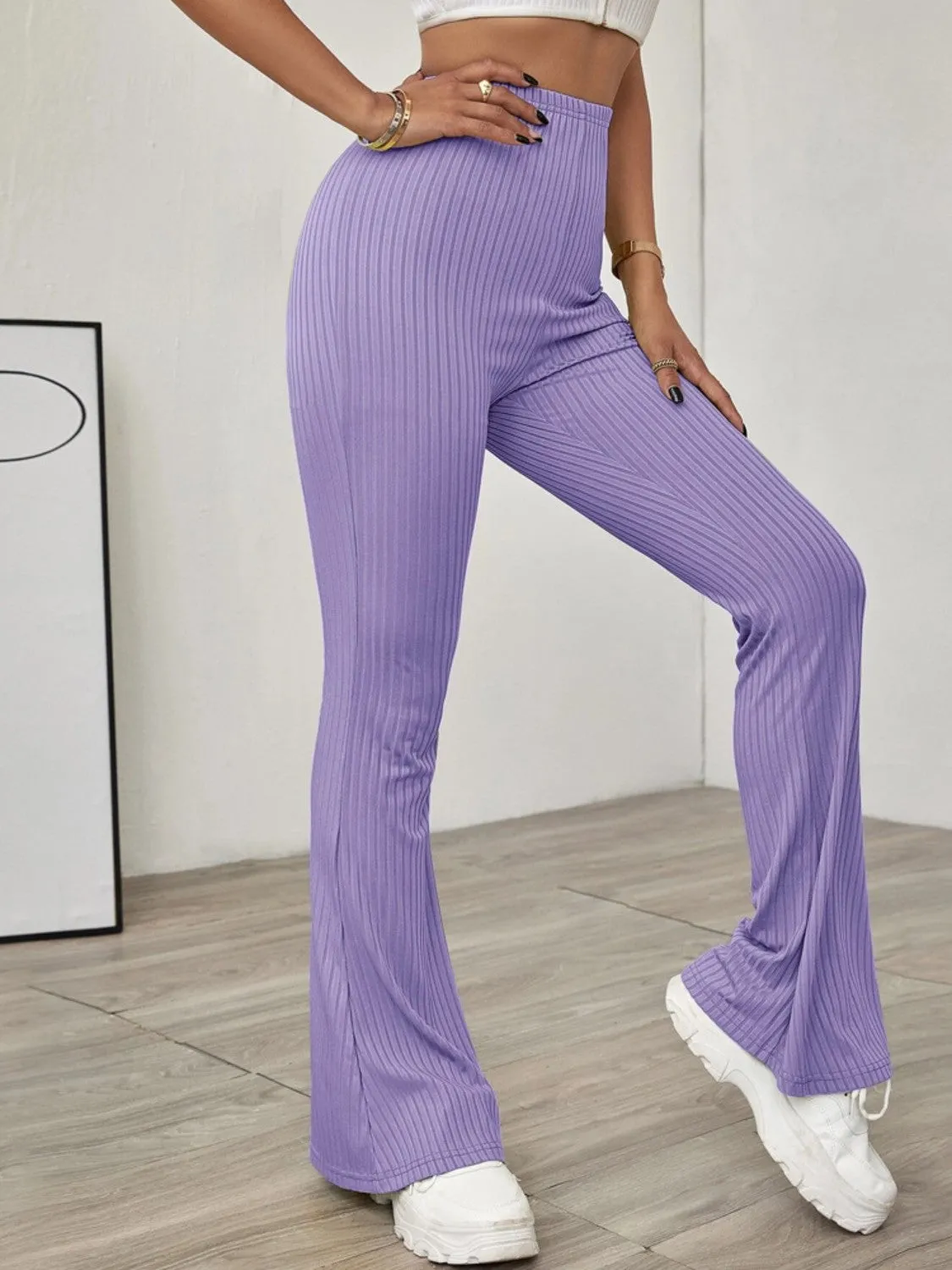 High Waist Flare Leg Pants