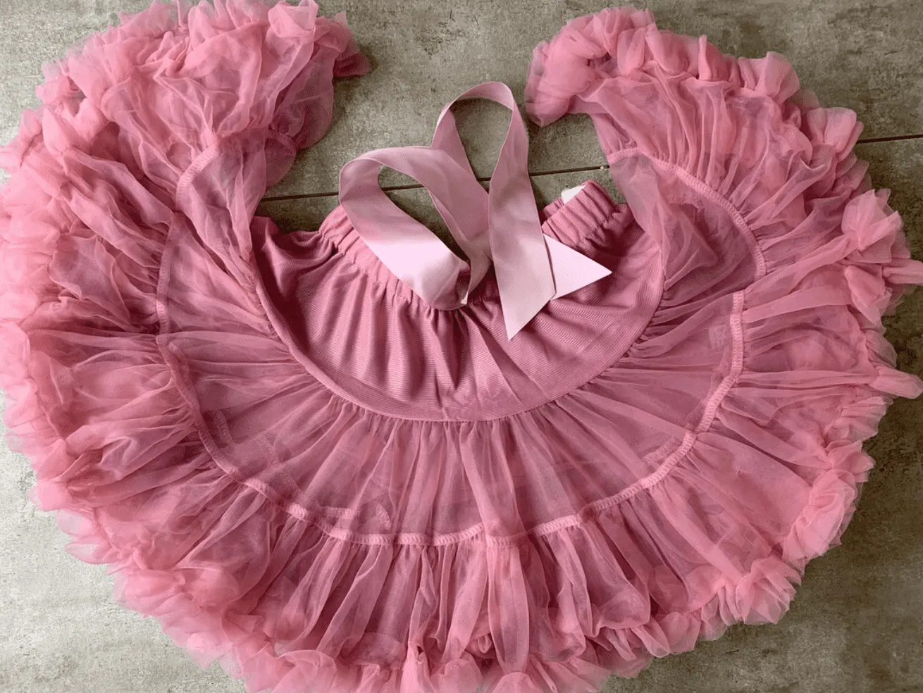 Hot Pink Fluffy Layered Tutu Skirt -  Girls Ballerina Pettiskirt