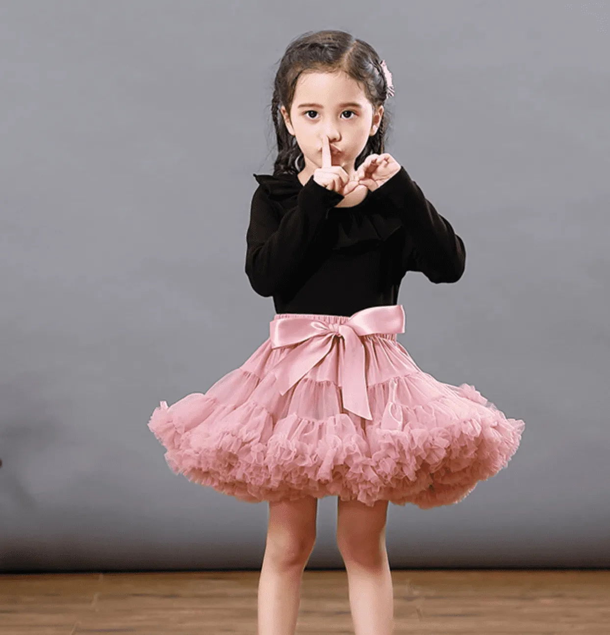 Hot Pink Fluffy Layered Tutu Skirt -  Girls Ballerina Pettiskirt