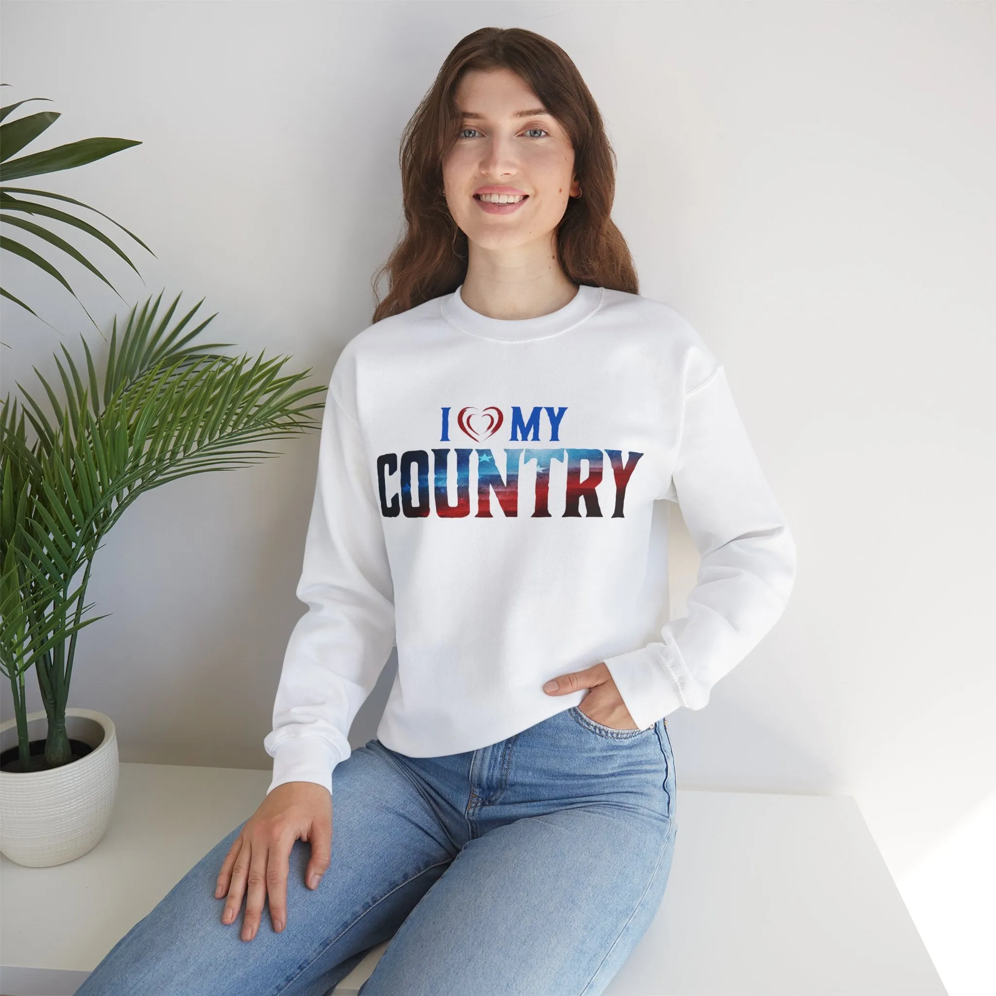 I Love My Country Crewneck Sweatshirt