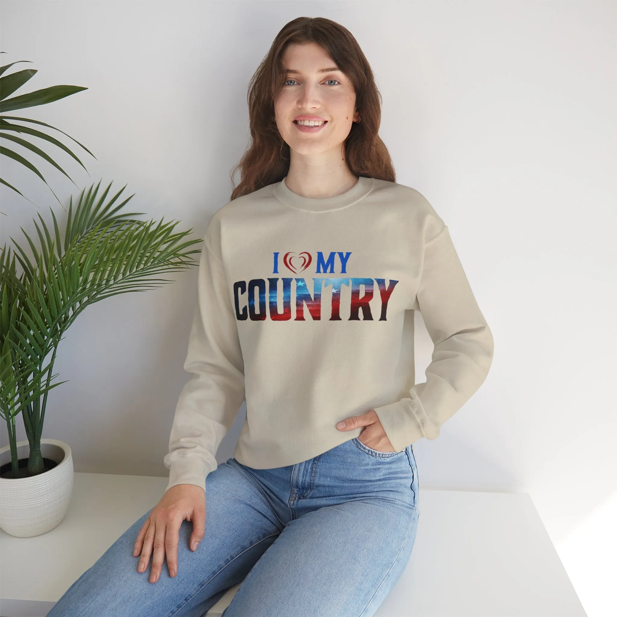 I Love My Country Crewneck Sweatshirt