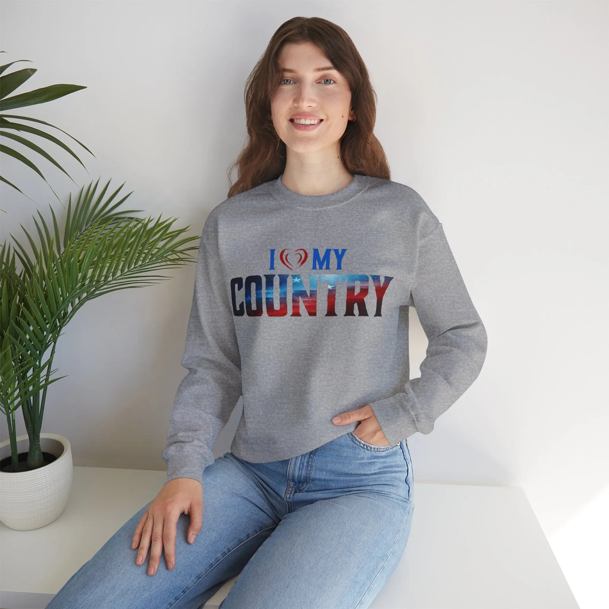 I Love My Country Crewneck Sweatshirt