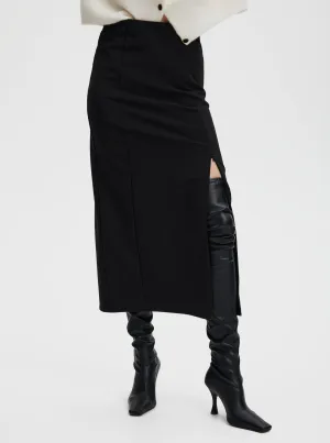 JOELLEGZ HW LONG SKIRT | BLACK