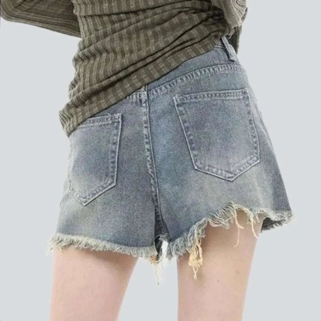 Loose vintage distressed jean shorts