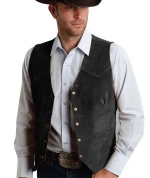 Men's V Lapel  Suede Vest