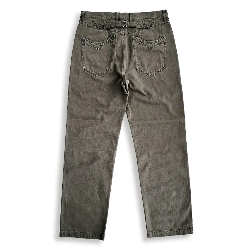 Men's Washed Distressed Work Jeans