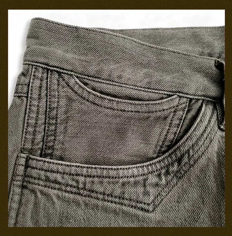 Men's Washed Distressed Work Jeans