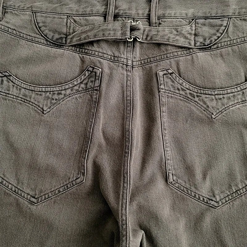 Men's Washed Distressed Work Jeans