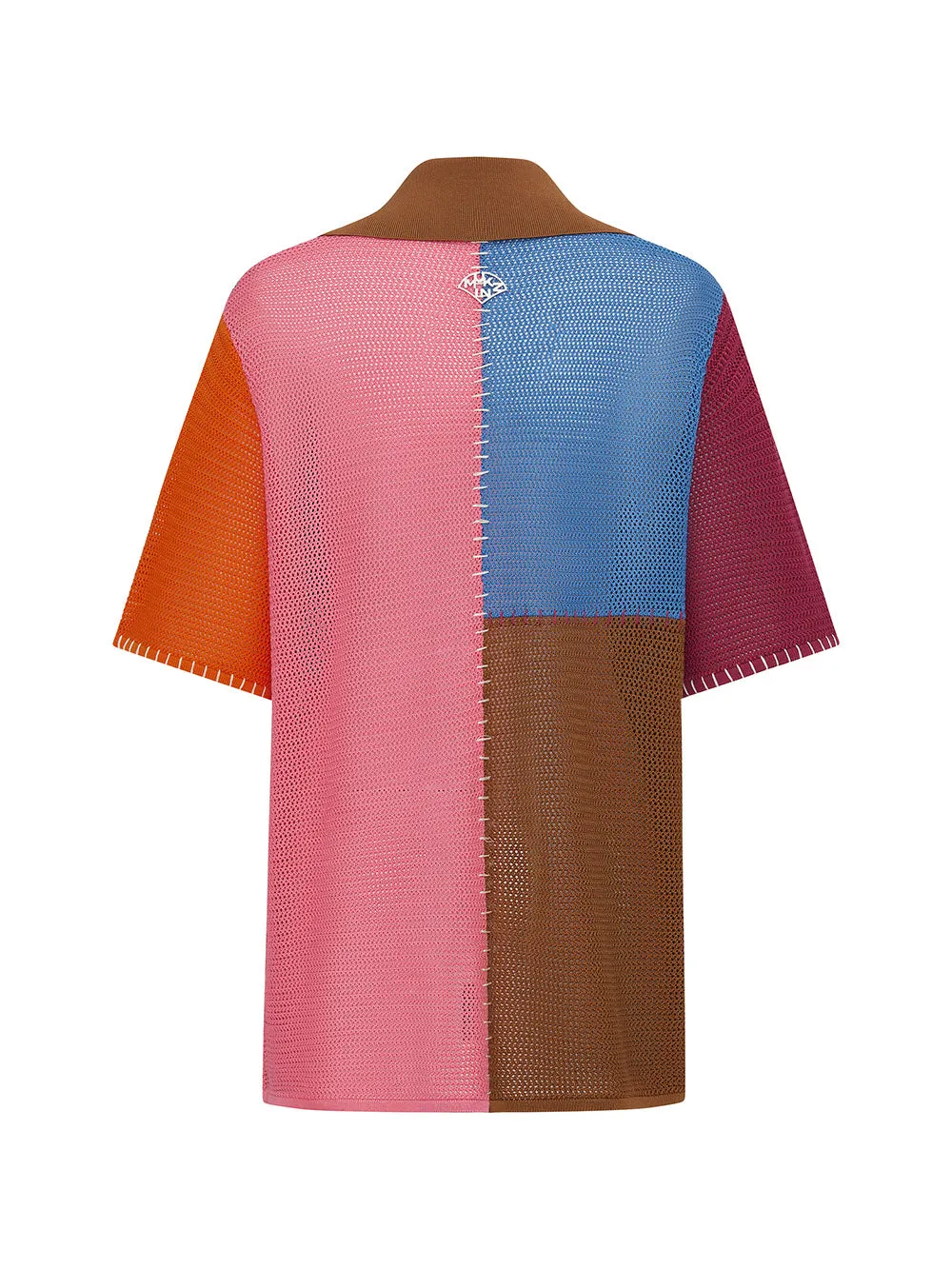 MUKZIN Multi-color Patchwork Knitted Shirt