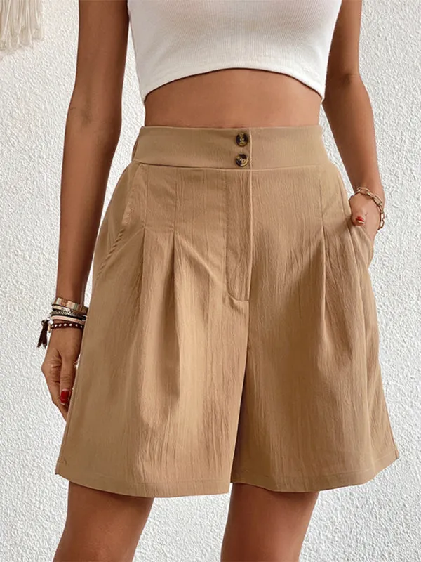 New Loose Pants Casual Ladies High Waist Wide Leg Shorts