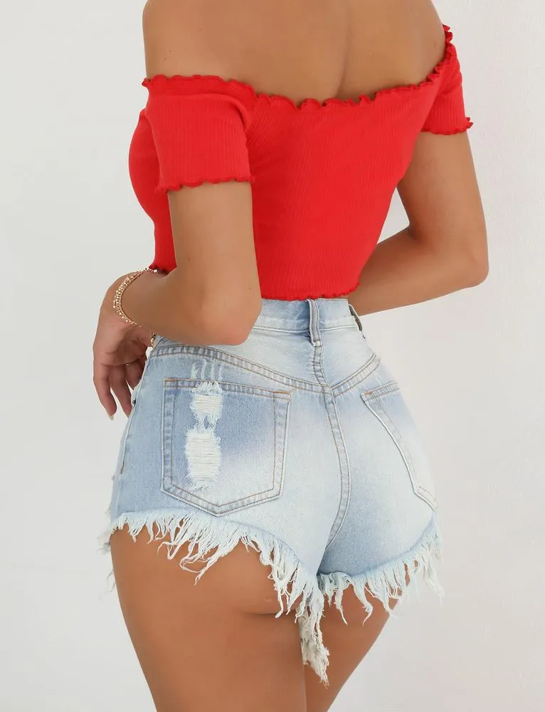 New York Denim Shorts - Blue