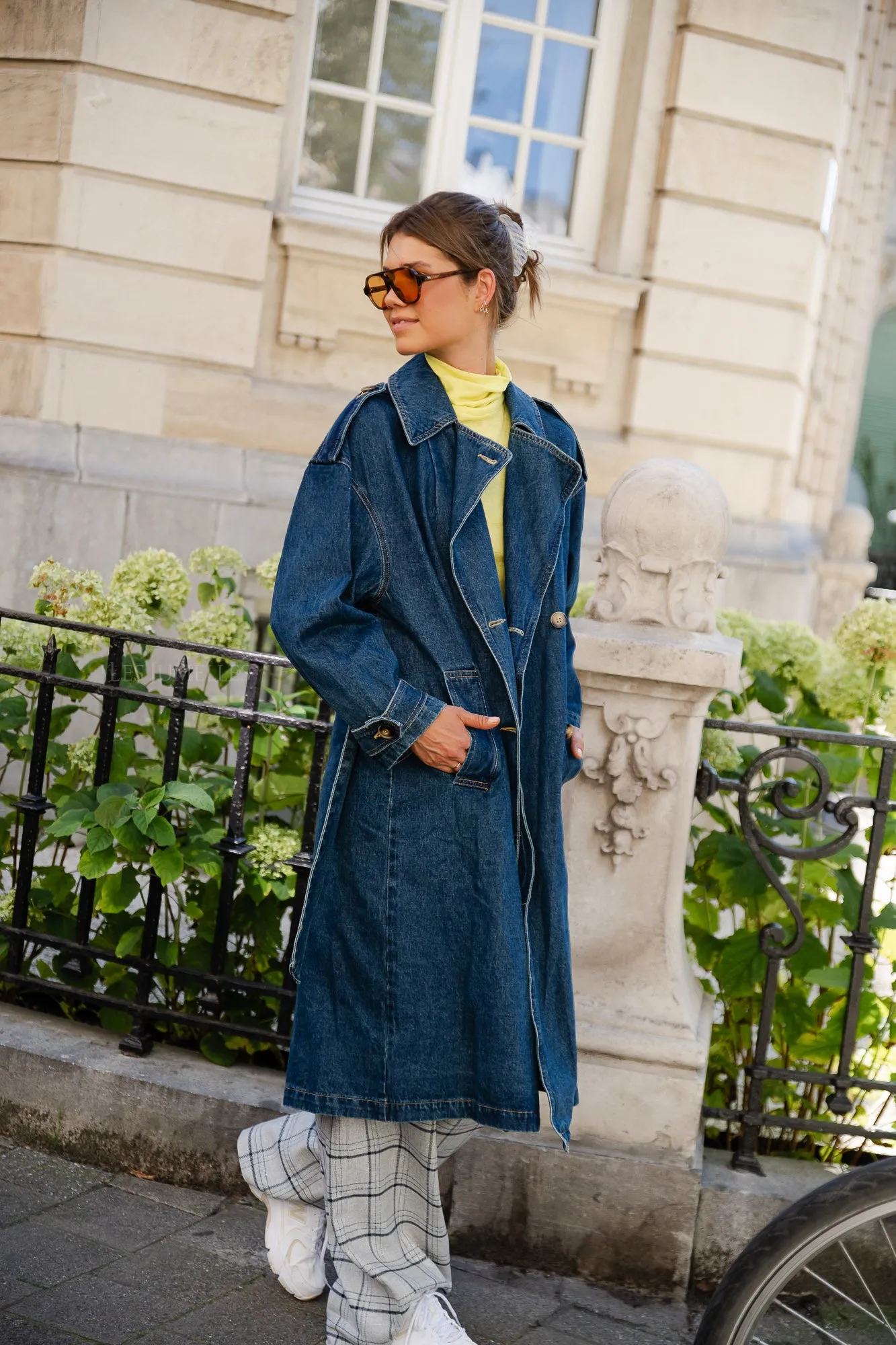 Noella denim trench coat